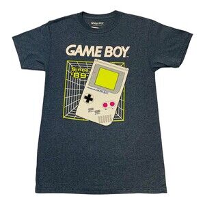 Nintendo Game Boy Gameboy Graphic T-Shirt Mens Small Navy Retro Gaming Tee NWT
